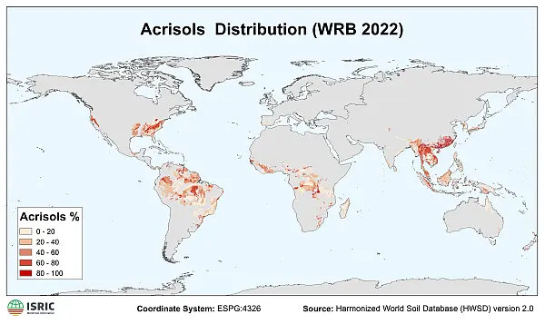 Acrisols distribution Acrisols