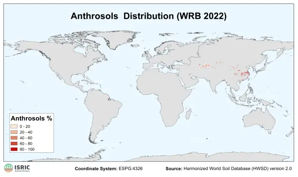 Anthrosols distribution Anthrosols