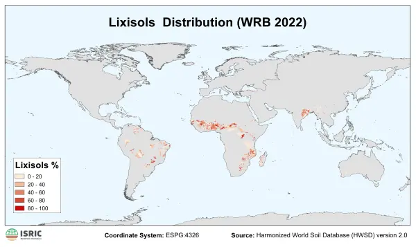 Lixisols distribution Lixisols