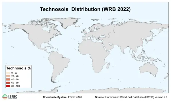 Technosols distribution Technosols