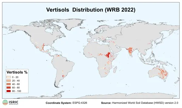 Vertisols distribution Vertisols